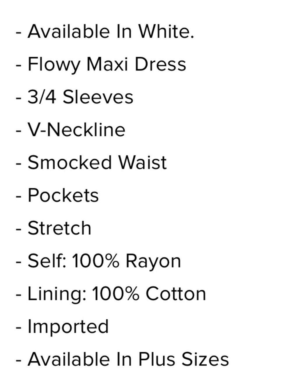 White Maxi Dress with Deep V-Neck - Picture 5 of 5